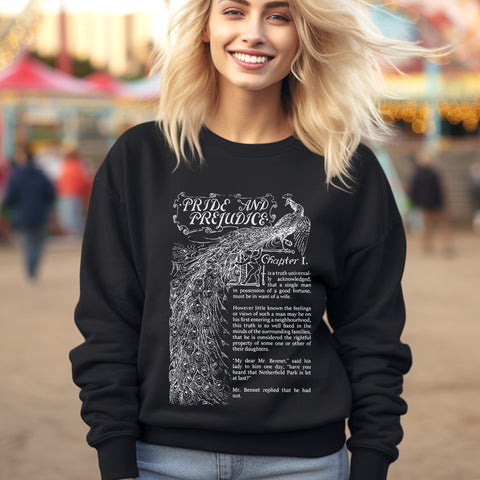 Pride And Prejudice Chapter One sweatShirt | Jane Austen Pride And Prejudice Chapter One sweatShirt | Jane Austen