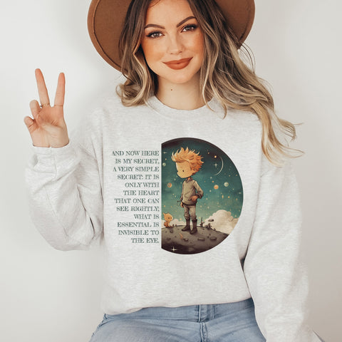 It Is Only With The Heart That One Can See Rightly sweatshirt | The Little Prince It Is Only With The Heart That One Can See Rightly sweatshirt | The Little Prince