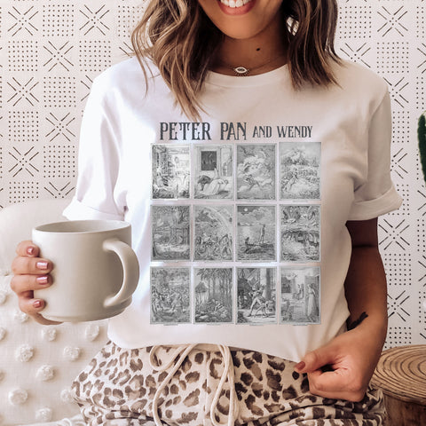 Neverland original illustrations t-shirt | Peter Pan and Wendy Neverland original illustrations t-shirt | Peter Pan and Wendy