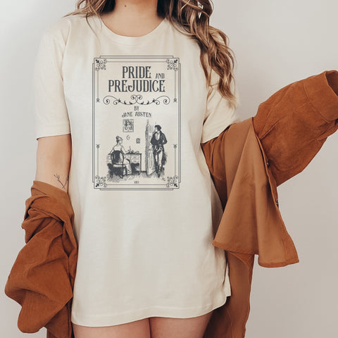 Pride and Prejudice original illustration T-shirt | Jane Austen Pride and Prejudice original illustration T-shirt | Jane Austen