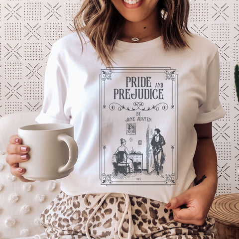 Pride and Prejudice original illustration T-shirt | Jane Austen Pride and Prejudice original illustration T-shirt | Jane Austen