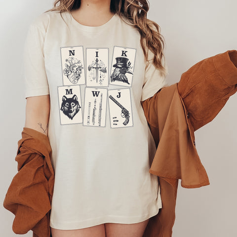 Six of crows cards t-shirt Six of crows cards t-shirt