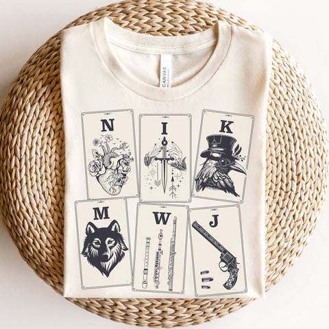 Six of crows cards t-shirt Six of crows cards t-shirt