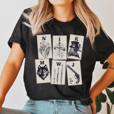 Six of crows cards t-shirt Six of crows cards t-shirt