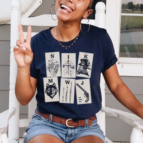 Six of crows cards t-shirt Six of crows cards t-shirt