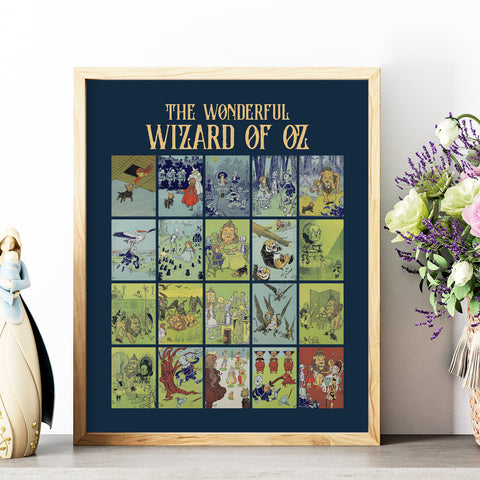 Wizard Of Oz book print | Original Illustration poster Wizard Of Oz book print | Original Illustration poster
