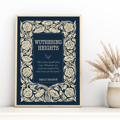 He's More Myself Than I Am Wuthering Heights print | Emily Bronte poster He's More Myself Than I Am Wuthering Heights print | Emily Bronte poster