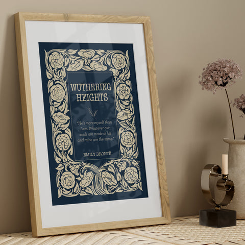He's More Myself Than I Am Wuthering Heights print | Emily Bronte poster He's More Myself Than I Am Wuthering Heights print | Emily Bronte poster