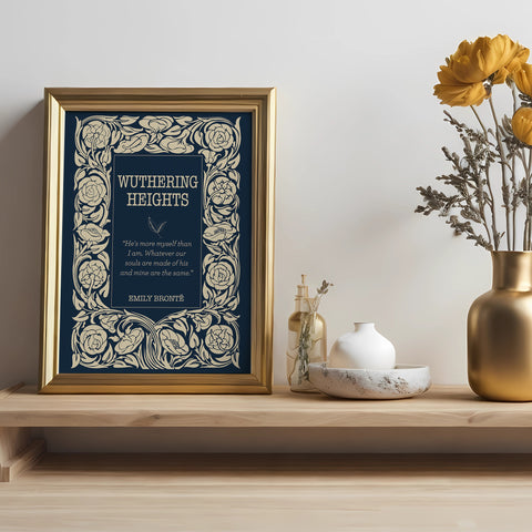 He's More Myself Than I Am Wuthering Heights print | Emily Bronte poster He's More Myself Than I Am Wuthering Heights print | Emily Bronte poster