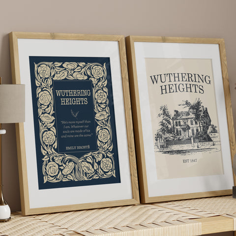 Wuthering Heights Est 1847 print | Emily Bronte poster Wuthering Heights Est 1847 print | Emily Bronte poster