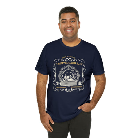 Welcome to the Haunted Library t-shirt | Bookish