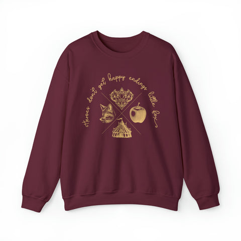 Heroes Don't Get Happy Endings Little Fox sweatshirt | Caraval & Once Upon A Broken Heart