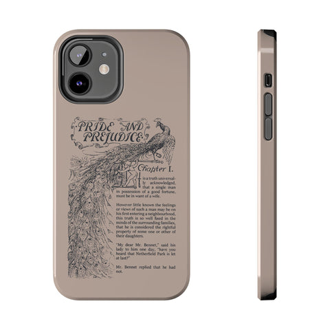 Pride and Prejudice first page iphone case | Jane Austen