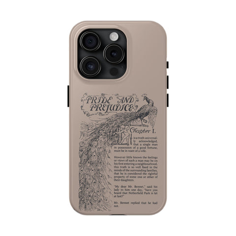 Pride and Prejudice first page iphone case | Jane Austen