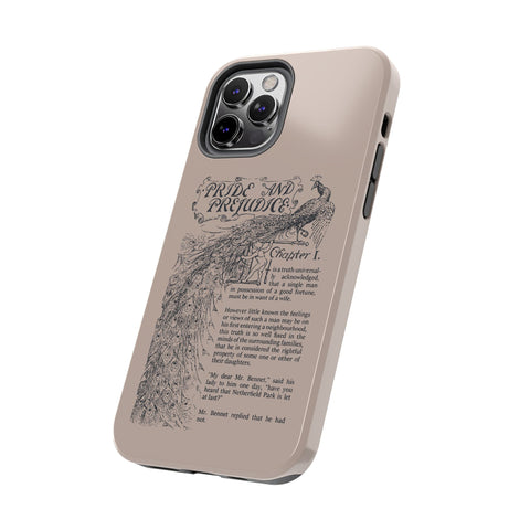 Pride and Prejudice first page iphone case | Jane Austen