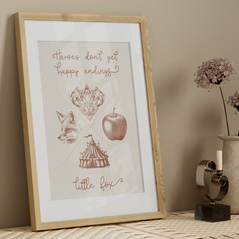 Little fox print | Caraval & Once Upon A Broken Heart poster