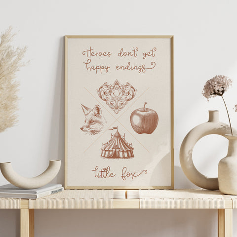 Little fox print | Caraval & Once Upon A Broken Heart poster