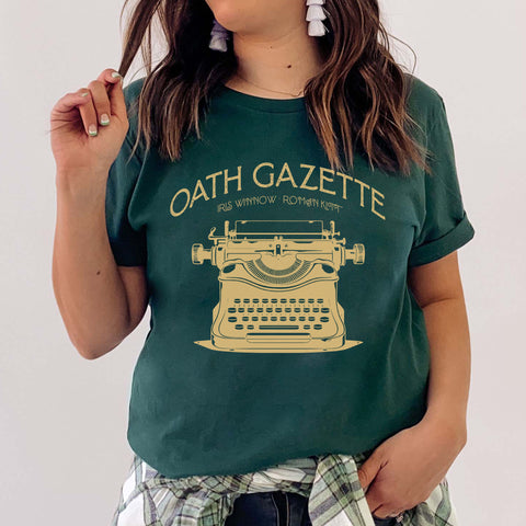 Oath Gazette - Iris Winnow and Roman Kitt t-shirt | Divine Rivals