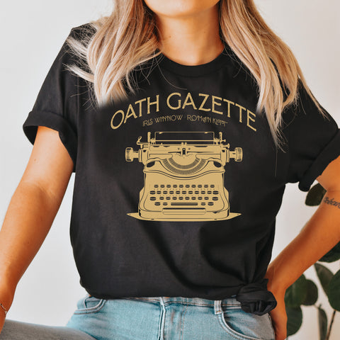 Oath Gazette - Iris Winnow and Roman Kitt t-shirt | Divine Rivals