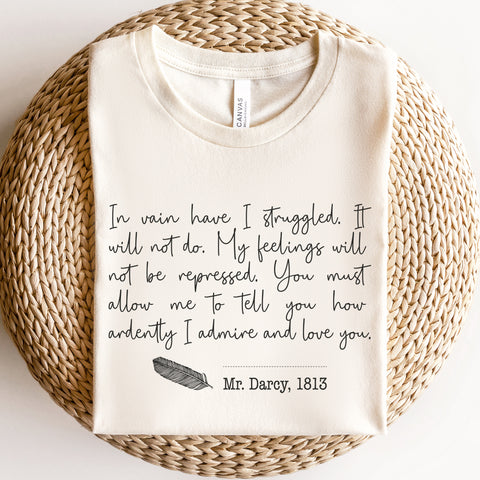 Pride and Prejudice - Elizabeth and Mr Darcy T-shirt | Jane Austen