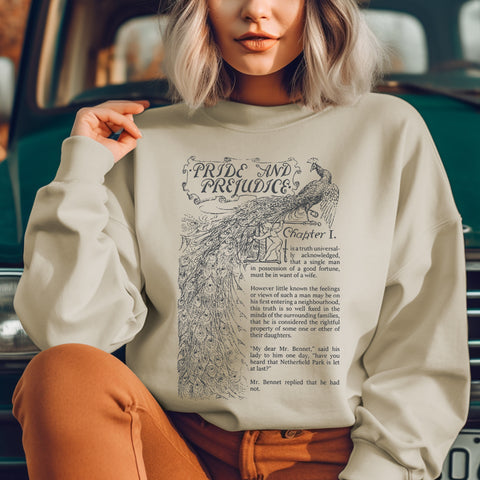 Pride And Prejudice Chapter One sweatShirt | Jane Austen