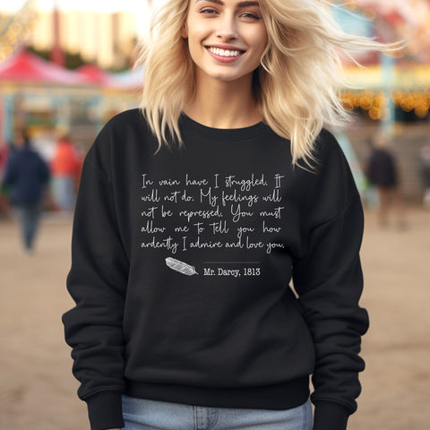 Pride And Prejudice - Elizabeth And Mr Darcy sweatshirt | Jane Austen