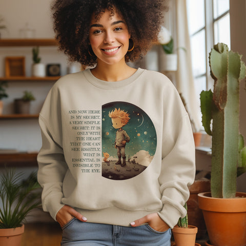 It Is Only With The Heart That One Can See Rightly sweatshirt | The Little Prince