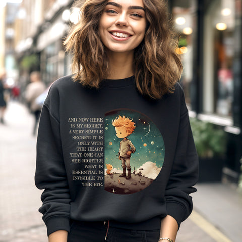 It Is Only With The Heart That One Can See Rightly sweatshirt | The Little Prince