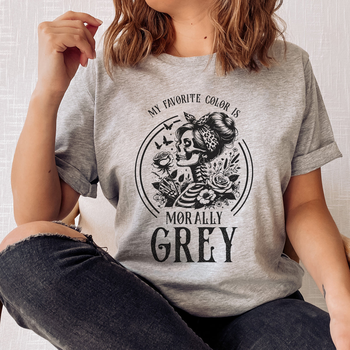 My favorite color is Morally grey t-shirt | Bookish gifts