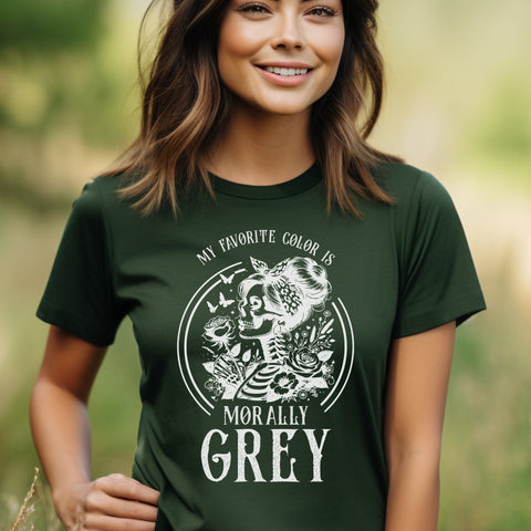 My favorite color is Morally grey t-shirt | Bookish gifts