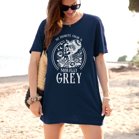 My favorite color is Morally grey t-shirt | Bookish gifts