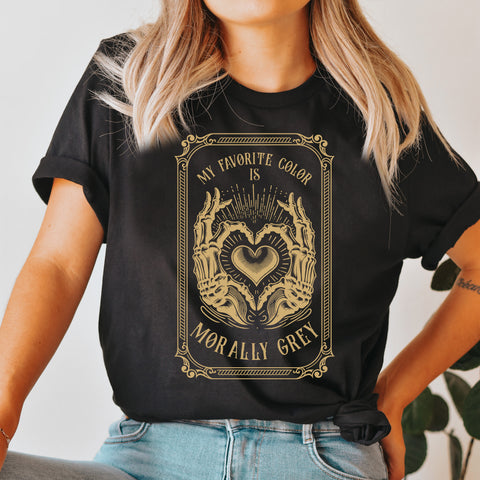 Morally grey heart t-shirt | Bookish gifts