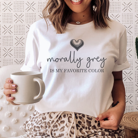 Morally grey is my favorite color t-shirt | Bookish gifts