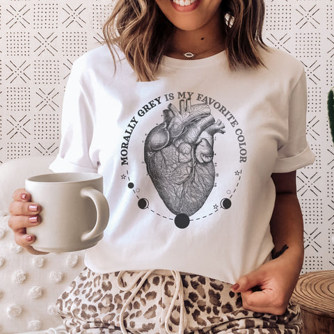 Anatomy of a Morally grey heart t-shirt | Bookish gifts