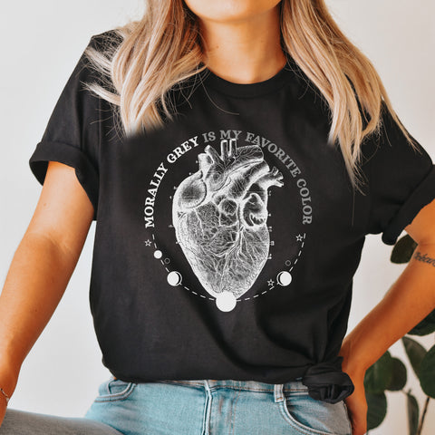 Anatomy of a Morally grey heart t-shirt | Bookish gifts