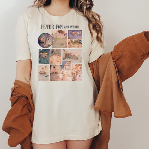 Peter Pan Neverland Original Illustrations T-Shirt | Peter Pan And Wendy