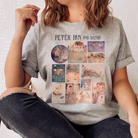 Peter Pan Neverland Original Illustrations T-Shirt | Peter Pan And Wendy