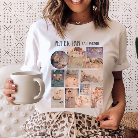 Peter Pan Neverland Original Illustrations T-Shirt | Peter Pan And Wendy