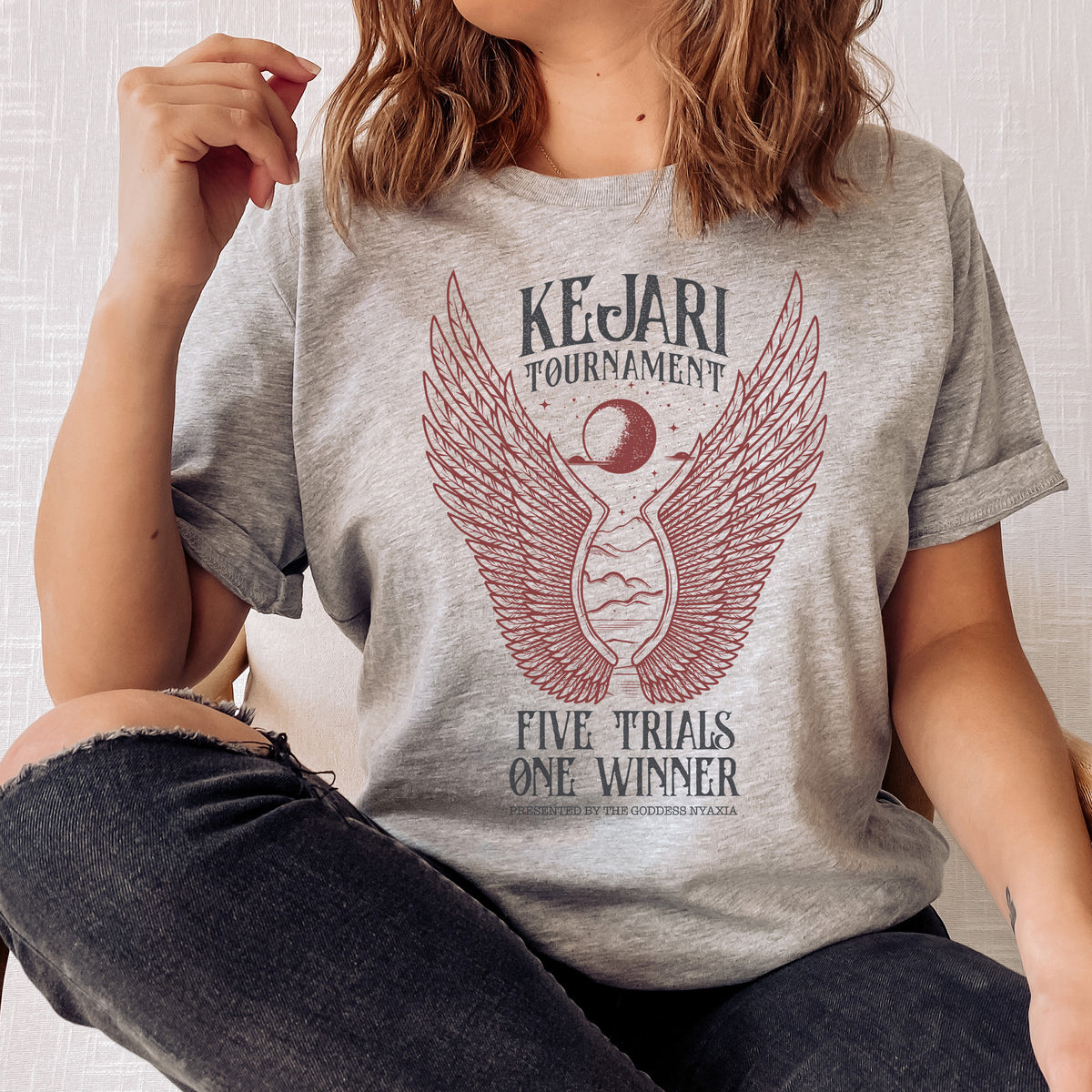 Kejari Tournament - Five trials, one winner t-shirt | Serpent and the Wings of Night