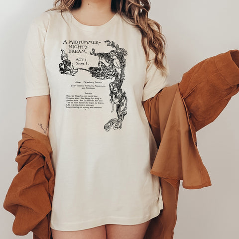 A midsummer night's dream first page T-Shirt | William Shakespeare