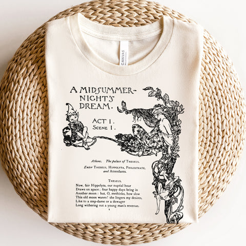 A midsummer night's dream first page T-Shirt | William Shakespeare