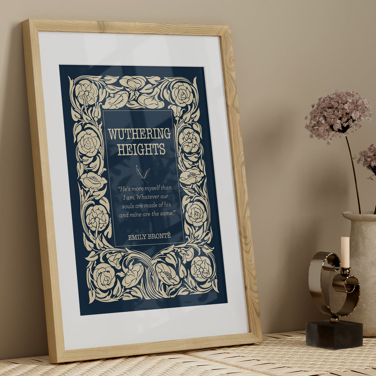 He's More Myself Than I Am Wuthering Heights print | Emily Bronte poster